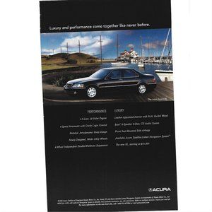 Acura Luxury Performance Car Honda 1990s  Vintage Print Ad